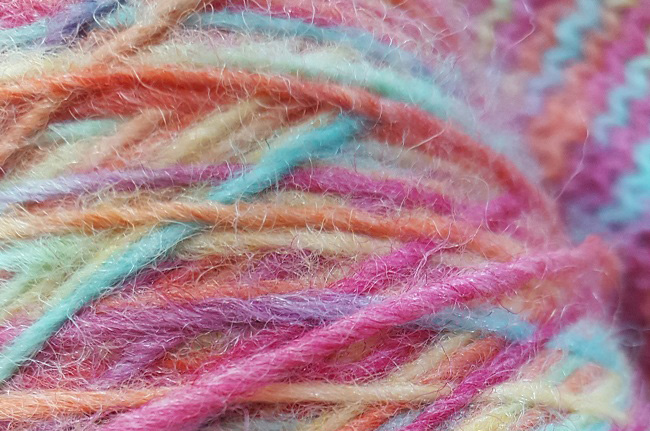 multi coloured wool yarn